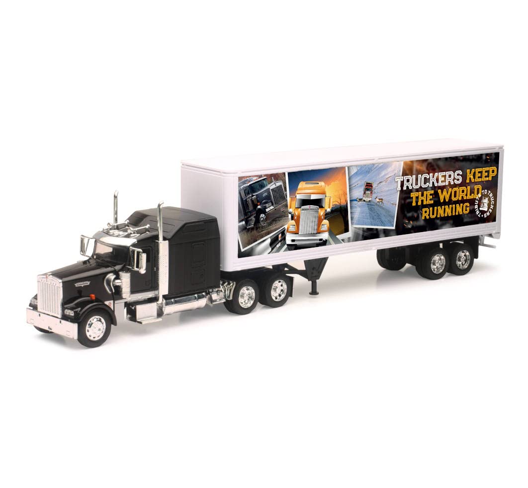 New-Ray Toys 1:32 Scale Trucker Appreciation Trucks by NewRay – 1:32 Scale, Die-cast Metal with Plastic, Black, Model AS13443