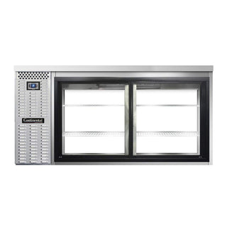 BBC69S-SS-SGD-PT Two Section Sliding Glass Door Refrigerated Pass-Thru Back Bar Cooler by Continental Refrigerator – Commercial Grade