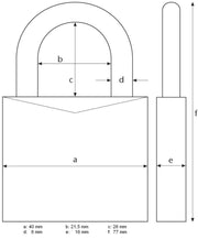 Combination Lock 165/40 - Brass Padlock - with Individually Adjustable Combination Code - Suitcase/Locker - ABUS Security Level – 40 mm, Brass, Model 3805-20