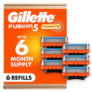 Gillette 6 Count (Pack of 1) / Orange / 1 Cartridges