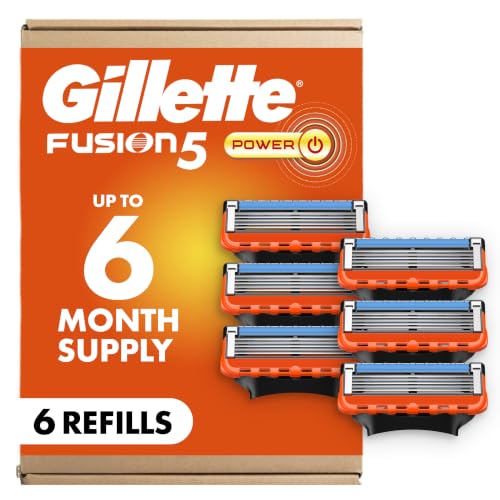 Gillette 6 Count (Pack of 1) / Orange / 1 Cartridges