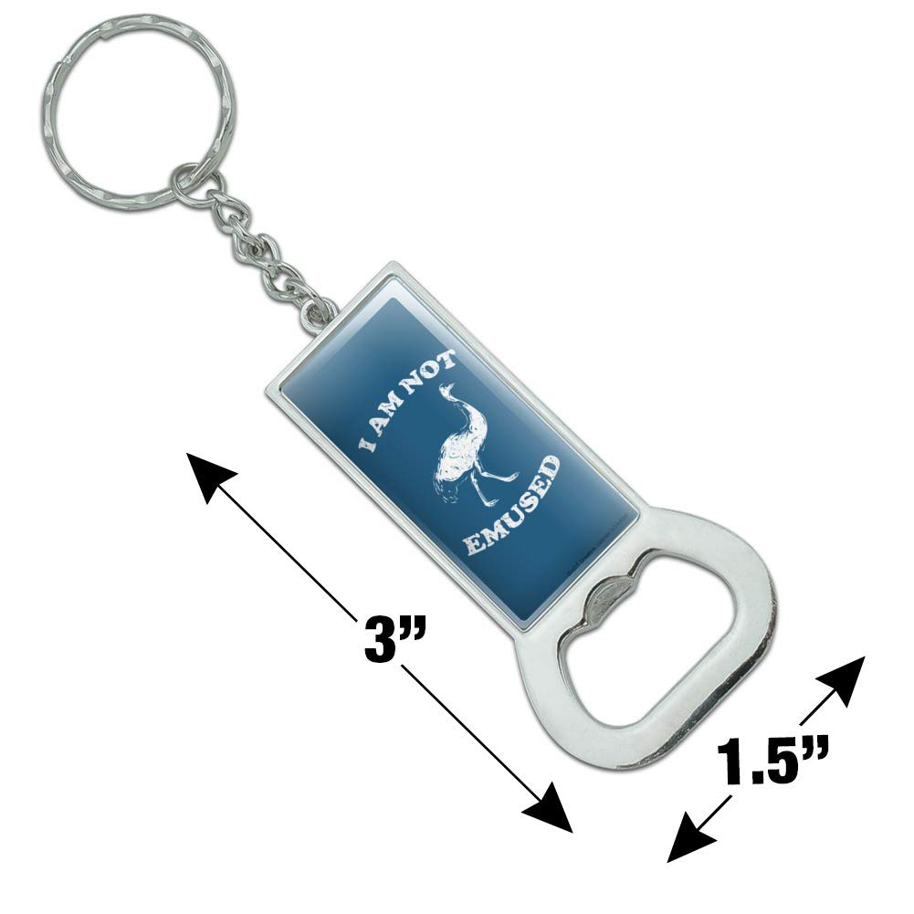 I Am Not Emused Emu Amused Funny Keychain Rectangle Chrome Plated Metal by GRAPHICS & MORE – OneSize, Metal, Chrome, Model KK.QQBCRLCTC.Z003249_8
