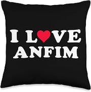 I Love Anfim Matching Girlfriend & Boyfriend Anfim Name Throw Pillow