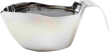 TableCraft 9803 Gravy Boat, 3 oz., Stackable, Dishwasher Safe, 18/8 Stainless Steel, Brushed Finish