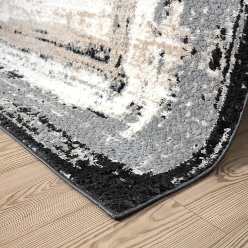 Abani 3'4" x 1'8" (Rectangular) / White / Modern Area Rugs