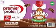 Premier Protein Chocolate Almond Milk Non-Dairy Protein Shake, 20g Protein, 5g Sugar, 160 Calories, 11 fl oz, 15 Pack