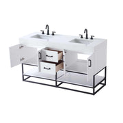 Caroline Bathroom Vanity White by Lighting Design – Wood, White, Model VF29260DWH