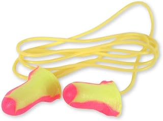 Howard Leight LL-30 Laser Lite Disposable Foam Corded Earplugs, Polyurethane Foam, One Size, Pink/Yellow (Pack of 100)