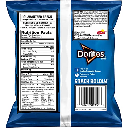 Doritos Ranch / 1 Ounce (Pack of 1) / Cool Ranch Tortilla