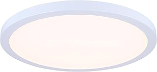 Canarm 18-Inch LED Ceiling Light, 40W Dimmable with White Finish and 3CCT Switch, Low Profile Lighting for Kitchen, Bedroom and Bathroom