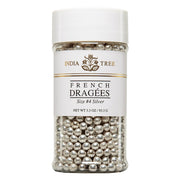 Silver French Dragees by India Tree – 3.3 Ounce (Pack of 1), Silver, Model 34620