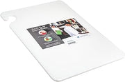 San Jamar Cut-N-Carry Cutting Board with Molded-in Ruler, Plastic Chopping Board for Kitchen, 12" x 18", 1 Count, White