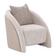 Mod Dream Beige Accent Chair with Elegant Design by Michael Amini – Solid; Manufactured Wood, Rich Champagne, Model LFR-MDRM835-DVE-142