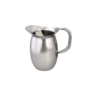 Browne 2 qt Stainless Steel Bell Pitcher w/Guard by Browne Foodservice – 64 Ounces, 64.0 fluid_ounces, Stainless Steel, Multicolor, Model 8202G