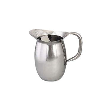 Browne 2 qt Stainless Steel Bell Pitcher w/Guard by Browne Foodservice – 64 Ounces, 64.0 fluid_ounces, Stainless Steel, Multicolor, Model 8202G