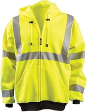 OccuNomix Hi-Vis Yellow 9Oz Class 3 Full Zip Hoodie Sweatshirt 4X