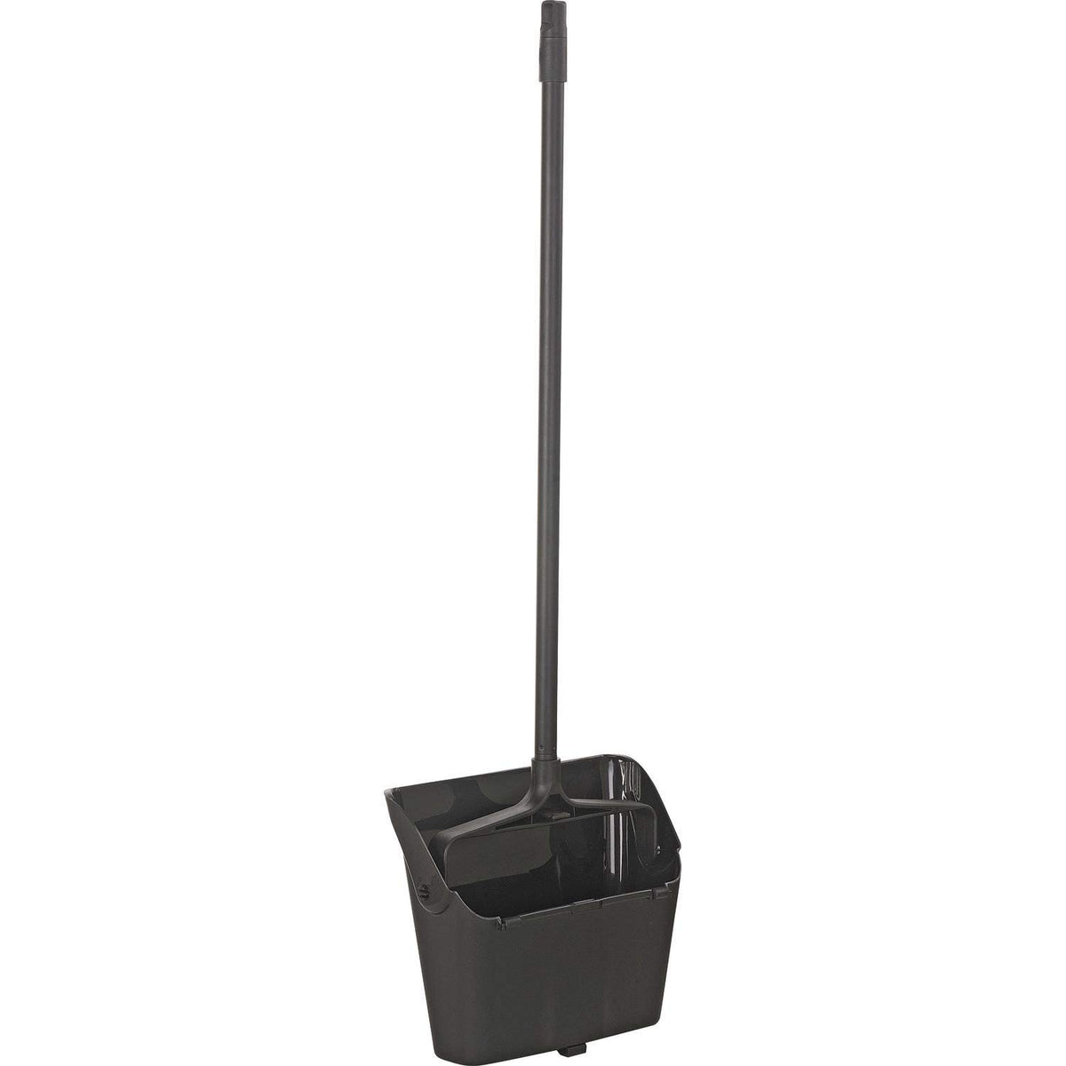Global 13"W Lobby Upright Dust Pan by Global Industrial – 12"L x 12"W x 4"H, Plastic, Black, Pack of 6, Model 345-NC