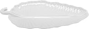 G.E.T. Enterprises Black 19.25" x 11", Leaf Platter, Break Resistant Dishwasher Safe Melamine Plastic, Sonoma LE-1911-W, White (Pack of 1)