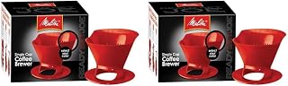 Melitta 64008 2 Pack Single Cup Coffee Brewers, Red