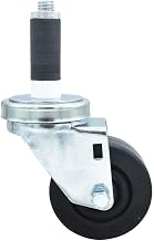 BK Resources 3" Hard Rubber 1" Expanding Stem Swivel Caster for Work Tables, NSF, 300lb Capacity Per Wheel