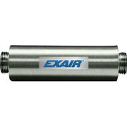 Straight Through Muffler For 1/2" NPT by EXAIR – 10"L x 4"W x 2"H, Aluminum, Multicolor, Model 890003