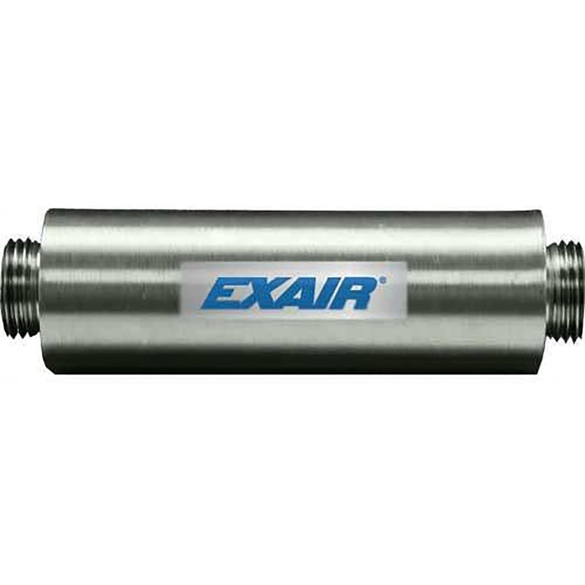 Straight Through Muffler For 1/2" NPT by EXAIR – 10"L x 4"W x 2"H, Aluminum, Multicolor, Model 890003