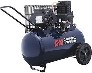 Campbell Hausfeld 20 Gallon Horizontal Air Compressor, 2 HP, Single‑Stage, Dual Voltage 120/240V, 135 PSI