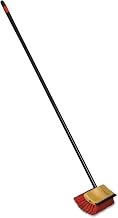 Diversey CB66155 O-Cedar Commercial Bi-level Floor Scrub Brush With Squeegee and Handle, 1-Count