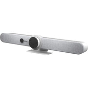 Rally Bar Mini All-in-One Video Bar for Small to Medium Rooms by Logitech – 3.6" x 28.3" x 4", White, Model 960-001348