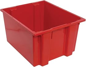 Stack And Nest Shipping Container No Lid 23-1/2x19-1/2x13, Red - Lot of 3