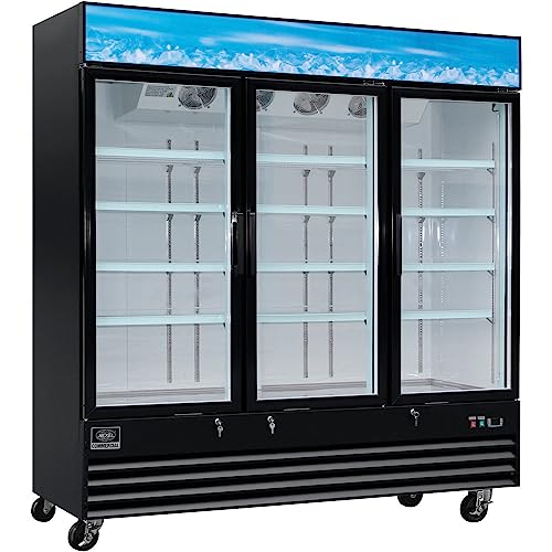 Merchandiser Freezer by Nexel – Steel, Black, Model SD1.9L3-HC