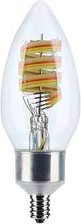 Satco 4w B11 LED 2700K-5000K RGB/White Starfish Clear E12 Base