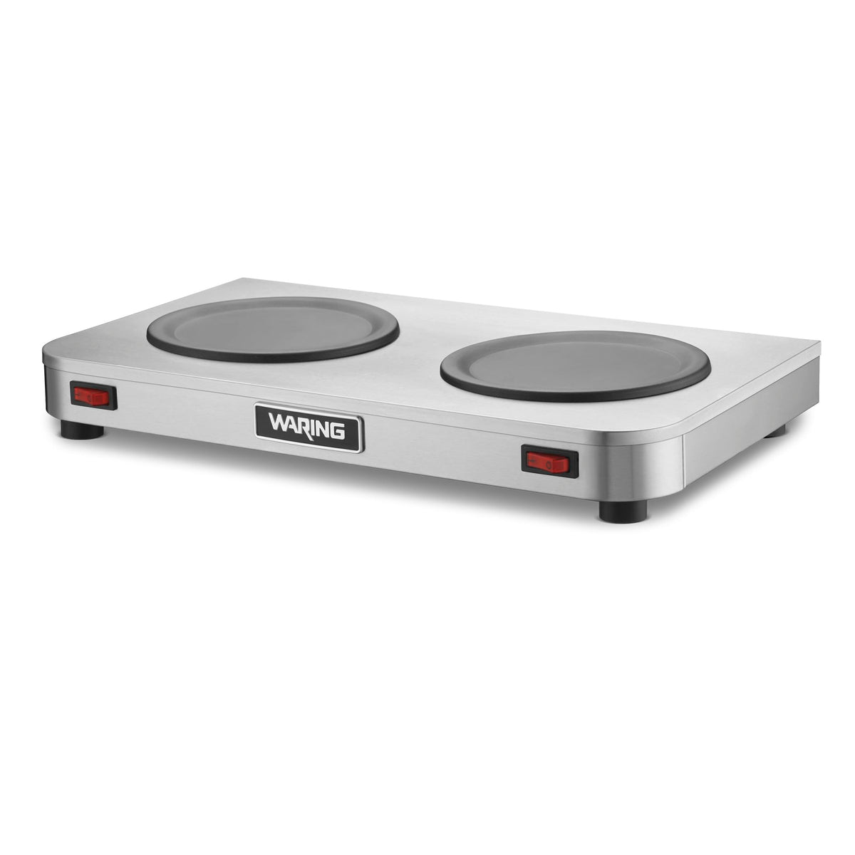 Waring Double Plate Step Up Warmer / Double Burner / Silver Beverage Warmers