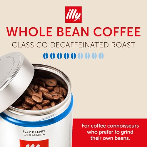 illy Decaf Medium Roast / 8.8 Ounce (Pack of 6) / Silver Roasted Coffee Beans