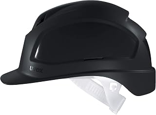 Uvex Pheos B Protective Helmet, Work Helmet, Ventilated Work Helmet, Construction Site Helmet, Black