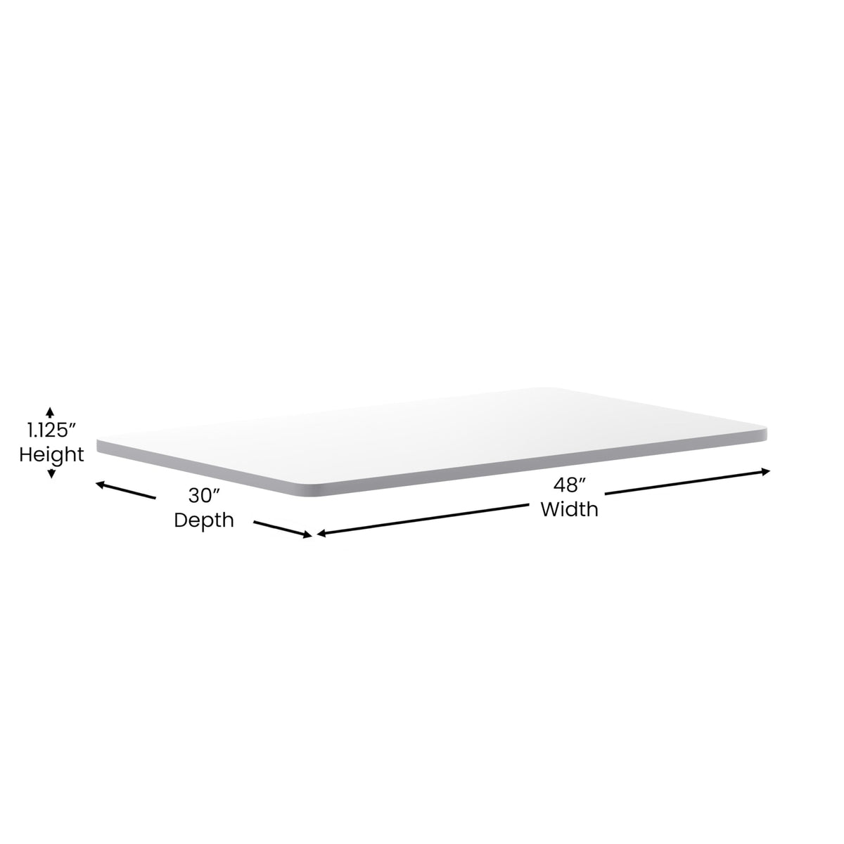 Flash Furniture White/Gray / 30" x 48" Rectangular / Classic Tables