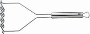WMF Potato Masher 29 cm Profi Plus Cromargan Stainless Steel Partly Matt Dishwasher Safe, Red, 29 x 10 x 5.9 cm