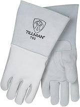 John Tillman Small 14"" Pearl Gray Premium Elkskin CottonFoam Lined Stick Welders Gloves with Welted Fingers and Kevlar Thread Locking Stitch" (TIL750S)