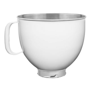 5 Quart Stand Mixer Bowl by KitchenAid – 5 Quart, Stainless Steel, White, Model KSM5SSBWH