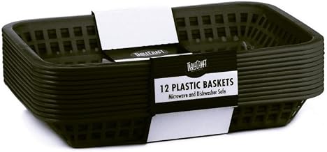 TableCraft C1077BK Grande Black 10.8 x 7.8" Rectangular Basket - 12/PK