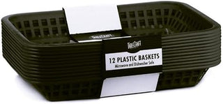 TableCraft C1077BK Grande Black 10.8 x 7.8" Rectangular Basket - 12/PK