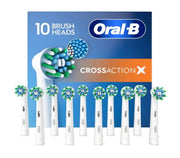 Brush Heads Cross Action by Oral-B – 1 Count (Pack of 10), Nylon, White, Pack of 10, Model 3610583