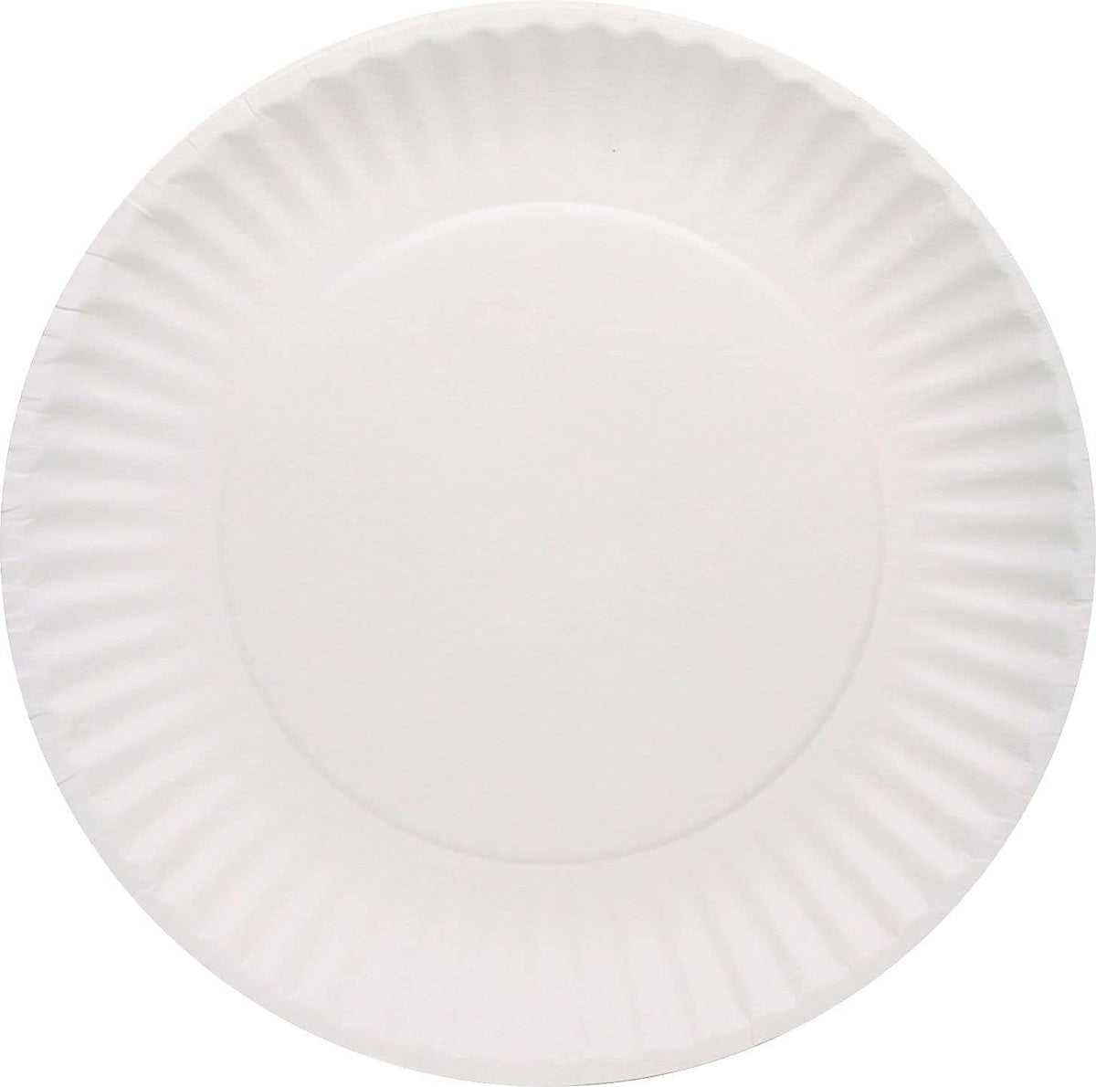 AJM PP6GREWH 6" Diameter – White Color, Green Label Uncoated Paper Plate - Pack Of 1000