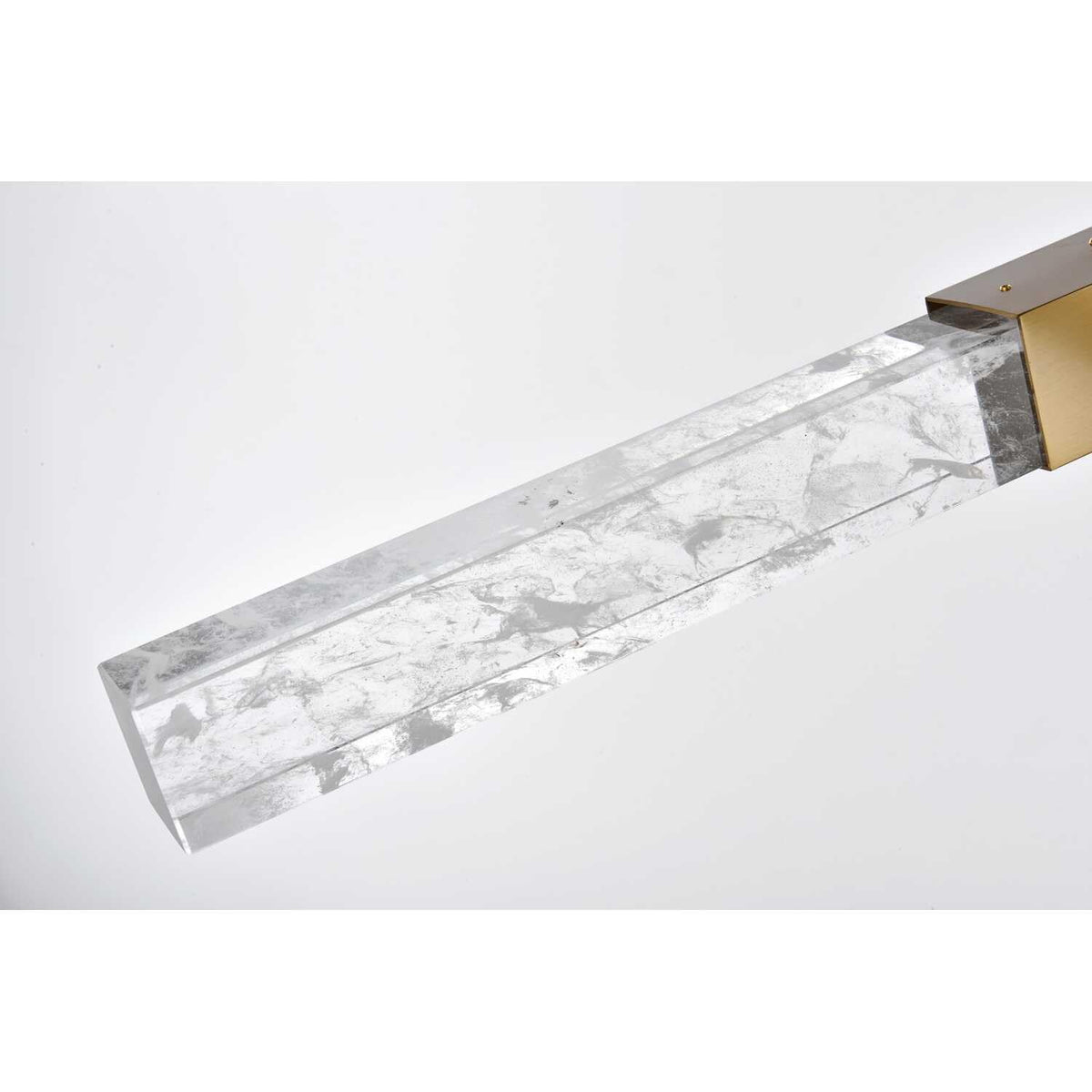 Ari Eight Light Pendant Satin Gold by Lighting Design – Iron and Crystal, Satin Gold, Model 2085L4SG