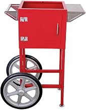 Adcraft Popcorn Machine Cart, Manual Cleaning, Portable, Outdoor Use, Built-in Installation, in Red