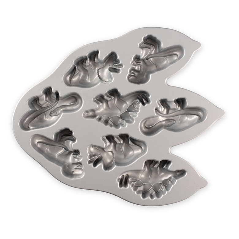 Nordic Ware Toffee / 3 Cup Capacity / Dinosaur Cakelet Muffin & Cupcake Pans