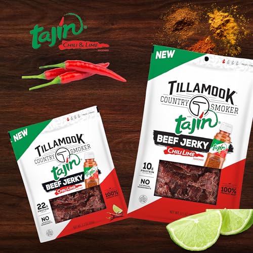 TILLAMOOK COUNTRY SMOKER Tajin / 2.2 Ounce (Pack of 12) / 12 Jerky
