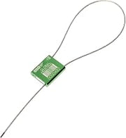 Global Industrial Metal Cable Seal, 1/16"x12"L, Green, 50/Pack