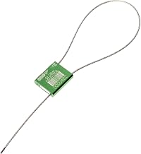 Global Industrial Metal Cable Seal, 1/16"x12"L, Green, 50/Pack