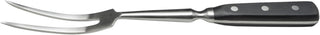Winco 12" Black Cook's Stainless Steel Fork, Forged, POM Handle | Durable construction, Turning Roasts, Carving, Meat Preparation and Commercial Kitchen Use